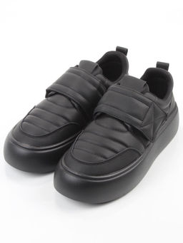 03-YH462-3 BLACK Полуботинки спортивные демисезонные женские (натуральная кожа)