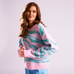 SS-2426 джемпер женский роза