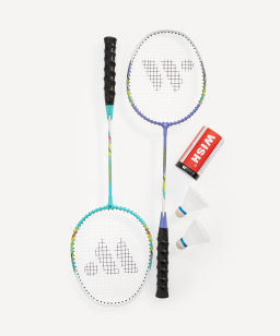 Набор для бадминтона Wish Firestar 780 (2 ракетки + 2 волана), голубой/фиолетовый  фото 2