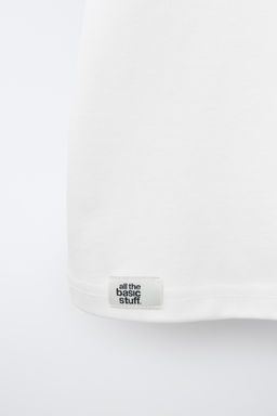 CAMISETA LISA INTERLOCK / Crudo claro