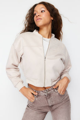 TRENDYOLMILLA Tas Oversize Suet Bomber Ceket Mont TWOSS24MO00048  фото 7