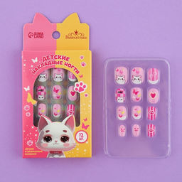 Детские накладные ногти Котик, 12 шт. - Выбражулька фото 2