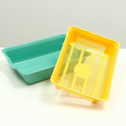 Туалет глубокий с сеткой 36 х 25 х 9 см, жёлтый/ярко-зелёный - Simaland фото 4