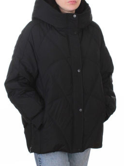 9913 BLACK Куртка зимняя женская (150 гр. холлофайбер)