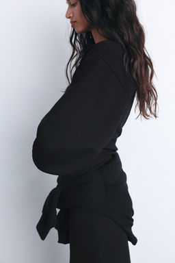 FITTED INTERLOCK SWEATSHIRT - Zara фото 6