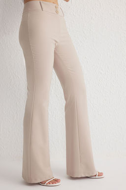 TRENDYOLMILLA Siyah Ispanyol Paca Normal Bel Dokuma Pantolon TWOSS25PL00065 фото 4