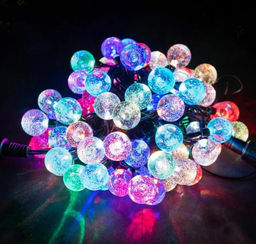 Эл. гирлянда диодная 20шт. 4.0м "Шарики 16мм хрустальные" (315043) цветная, в тубе