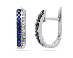 Серьги из серебра куб.циркон., МЦВА73с