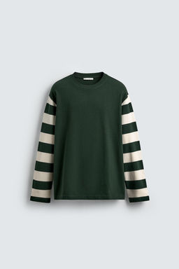 STRIPED LONG SLEEVE T-SHIRT - Zara фото 7