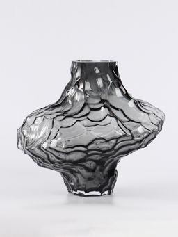 Ваза «Джино», 21×25 см, стекло, чёрная