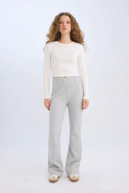 Wide Leg Genis Paca Esnek Belli Uzun Boy Pantolon - Defacto фото 6