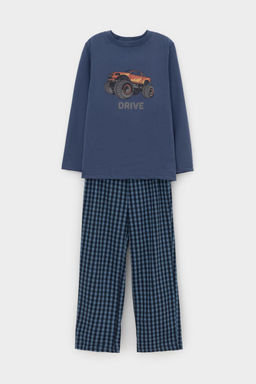 К 1600/грозовая туча,маленькая клетка пижама дет