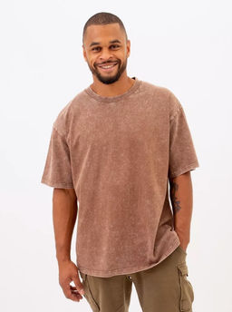 KM1841 Футболка OVER SIZE КОРИЧНЕВЫЙ