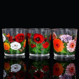 Стакан 3 штуки 250 мл Цветник круговая / Д047/17 /уп 12/ низкий - ГалеонТрейд фото 4