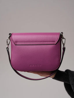 Сумка кожаная Azaro 30741 фиолет.флокс