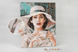 ФРЕЯ PNB/PLC-158 Набор для раскрашивания по номерам ( цветной холст ) 50 х 40 см Живописный портрет