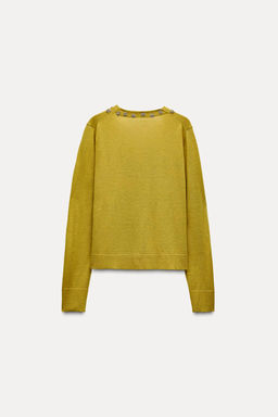 BEADED RHINESTONE KNIT CARDIGAN - Zara фото 3