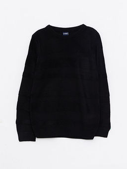 Bisiklet Yaka Basic Uzun Kollu Erkek ?ocuk Triko Kazak - Waikiki фото 2