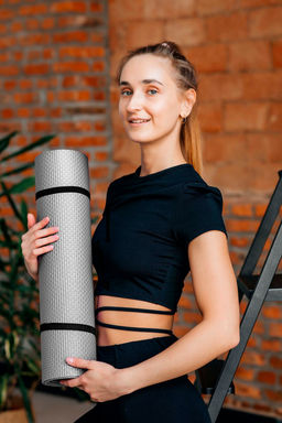 Коврик фитнес 1400*500*5 Серебристый