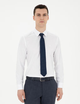 Beyaz Slim Fit Klasik G_mlek