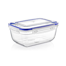 Контейнер для продуктов пластмассовый 0,8л, 16,5х12х7см, с клипсами, воздухонепроницаемый (герметичный), съемный силиконовый уплотнитель, подходит для СВЧ (Россия)