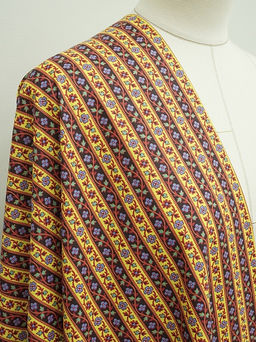 Перкаль Цветущие полоски, ГОСТ, ш.1.5м, хлопок-100%, 125гр/м.кв - Купава фото 3