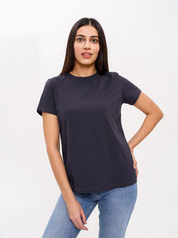 Футболка женская классика Caribou (т. серый)