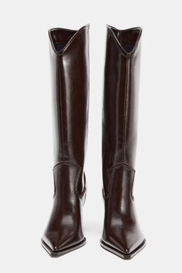 ASYMMETRIC LEG COWBOY BOOTS - Zara фото 5