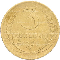 Монета 3 копейки 1930 года