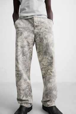 ABSTRACT PRINT CARPENTER TROUSERS - Zara фото 14