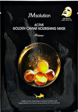 1шт -30.06.25-Маска тканевая ультратонкая с золотом и икрой JMSOLUTION Active Golden Caviar Nourishing Mask Pr