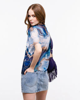 авторская футболка из сетки с шелковой вставкой - Sahar art lab фото 2