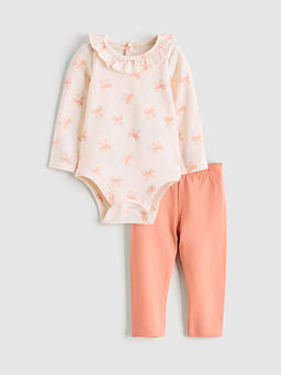 Bebe Yaka K?z Bebek ??t??tl? Body Ve Tayt