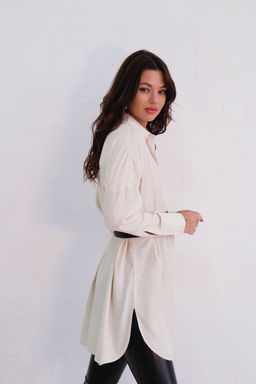 Базовая удлинённая рубашка свободного силуэта - Martichelli фото 116