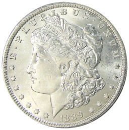 Монета 1 доллар 1889 года США Доллар Моргана