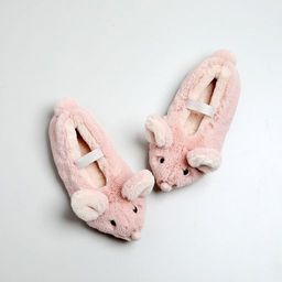 Тапочки детские Мышки розовые с задником