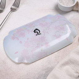 Блюдо стеклянное сервировочное Доляна Сакура, 23,813,8 см  фото 3