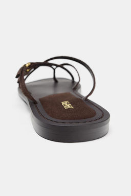 STRAPPY FLAT SANDALS - Zara фото 5