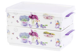 Набор 2 блюд д/холодца 700 мл 19*12*11,5 см "Лаванда" NEW BONE CHINA