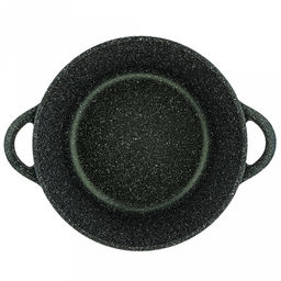 Кастрюля с антипригарным покрытием 3л, д24см "Сияние Green", h11,5см, s0,4см, литые ручки, стеклянная крышка с пароотводом, форма "Классик волна", подарочная упаковка (Россия)