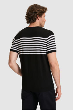 Erkek Slim Fit Bisiklet Yaka Siyah Triko TiЕГrt - U.s. polo assn фото 5