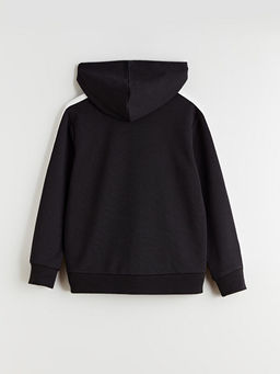Kap??onlu K?z ?ocuk Fermuarl? Sweatshirt
