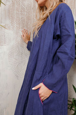 Платье AMORI 9635 индиго-фуксия  фото 3