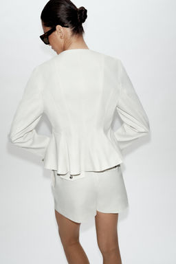 BLAZER PEPLUM BOTONES MET?LICOS / Crudo - Zara фото 4