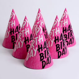 Колпак бумажный Happy Birthday, в наборе 6 шт. - Страна карнавалия фото 3