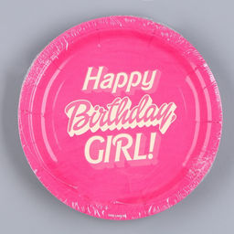 Цена за 10 шт. Тарелка бумажная Happy Birthday, girl Кукла, 18 см - Страна карнавалия фото 9