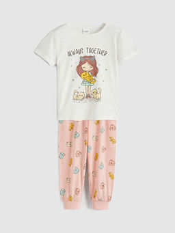 K?sa Kollu K?z ?ocuk Pijama Tak?m?