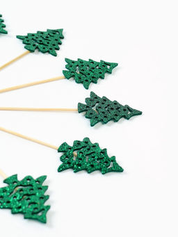 Шпажки для канапе Зеленые елочки, набор 6 шт.