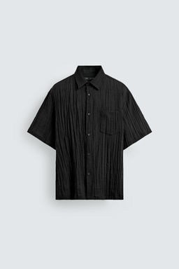 CAMISA FLUIDA ESTRUCTURA RELIEVE / Negro - Zara фото 7