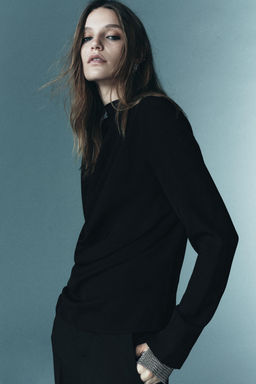 DRAPED LIMITED EDITION BLOUSE - Zara фото 6